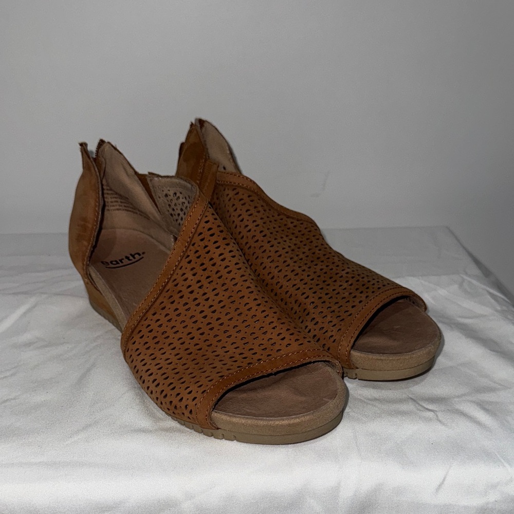 Earth Tan Perforated Sandals
